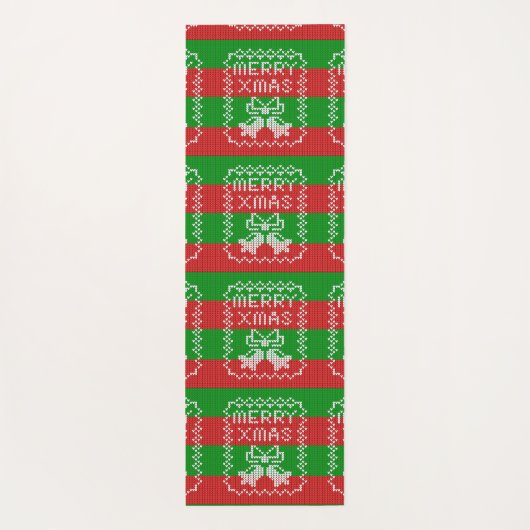 Gutes Pullover-Muster Jingle Glocken Merry Xmas Ga Yogamatte (Rückseite)