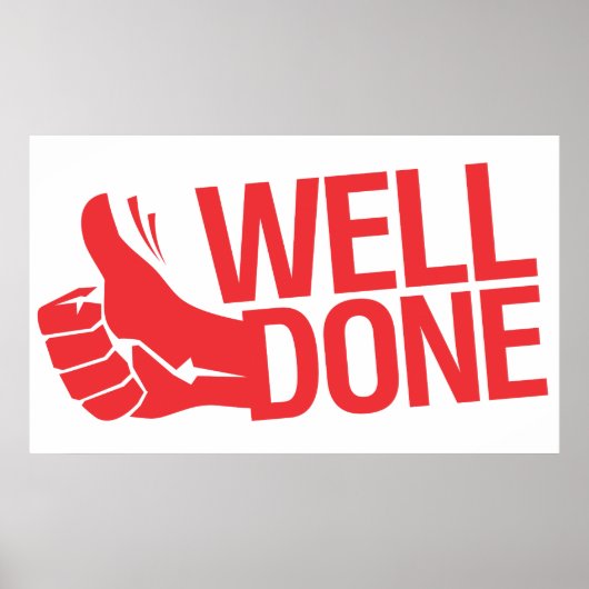 Gutes Rot-Zeichen Poster (Vorne)