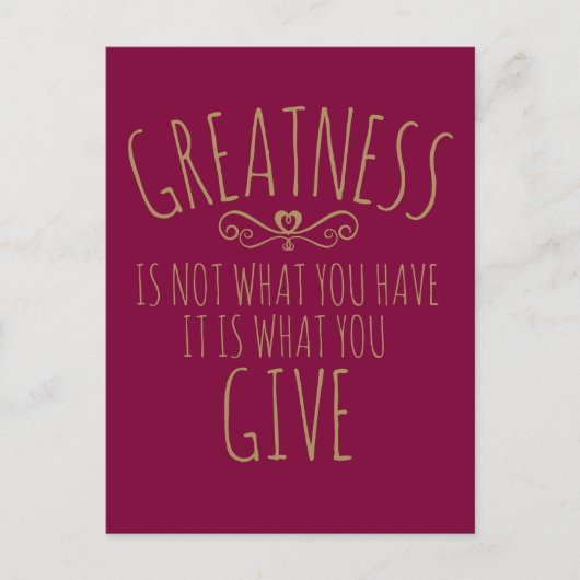 Gutes Slogan auf Postkarte (Vorderseite)