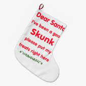 gutes Stinktier Großer Weihnachtsstrumpf (Vorderansicht (hängend))