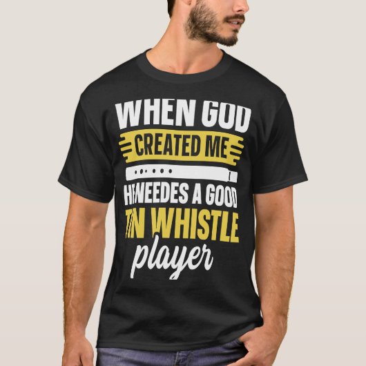 Gutes Tin-Whistle-Player-Instrument T-Shirt (Vorderseite)