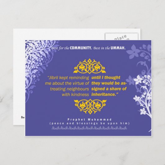 Gutes tun für die Nachbarkarte Postkarte (Vorne/Hinten)