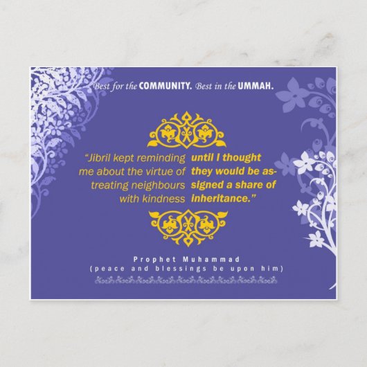 Gutes tun für die Nachbarkarte Postkarte (Vorderseite)