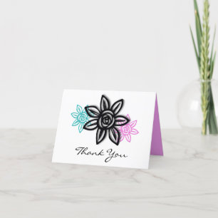 Gutes und farbenfrohes Blumengeschenk Dankeschön K Dankeskarte
