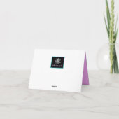 Gutes und farbenfrohes Blumengeschenk Dankeschön K Dankeskarte (Rückseite)