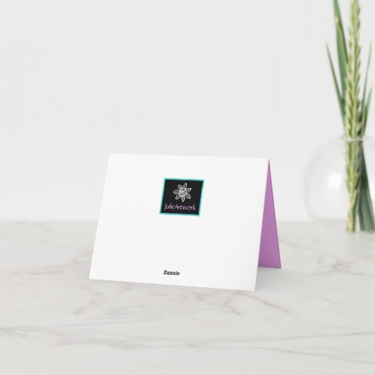 Gutes und farbenfrohes Blumengeschenk Dankeschön K Dankeskarte (Rückseite)