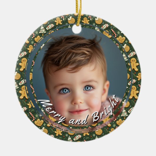 Gutes und helles Foto für benutzerdefiniertes Kind Keramik Ornament (Vorne)