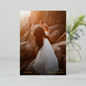 Gutes und Verheiratetes Foto Folien Feiertagskarte (Stehend vorne)