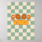 Gutes Vibes Groovy Retro Poster (Vorne)