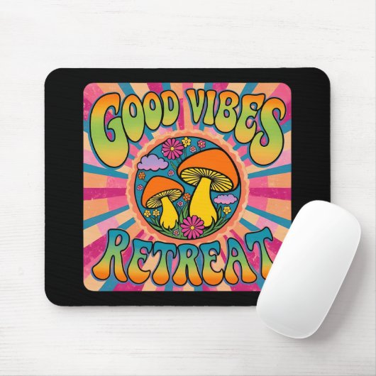 Gutes Vibes-Retreat-Pilz Mousepad (Mit Mouse)