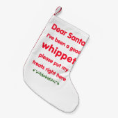 gutes whippet kleiner weihnachtsstrumpf (Vorderansicht (hängend))