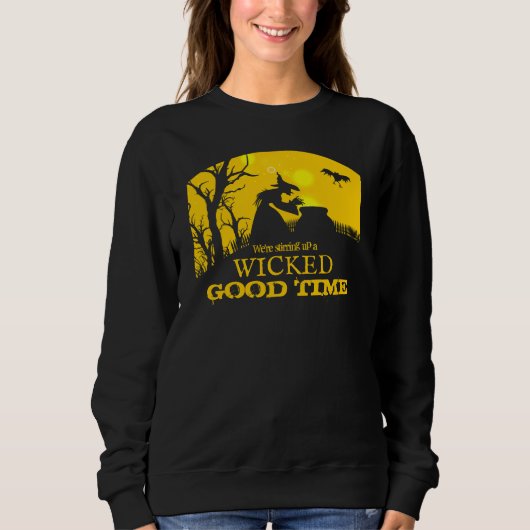 Gutes Zeit Halloween Sweatshirt (Vorderseite)