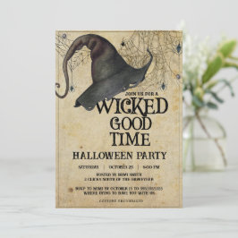 Gutes Zeit Vintages Halloween-Party für Erwachsene Einladung