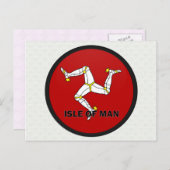 Gütesiegel der Isle of Man Roundel Postkarte (Vorne/Hinten)