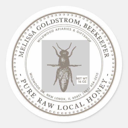 Gütesiegel der Königin mit Wabentaube Runder Aufkleber (Vorderseite)