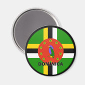 Gütesiegel Dominica Roundel Magnet (Vorderseite/Rückseite)