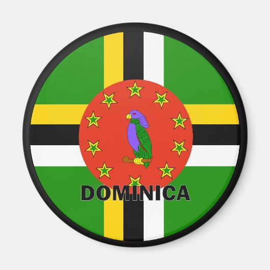 Gütesiegel Dominica Roundel Magnet (Vorne)
