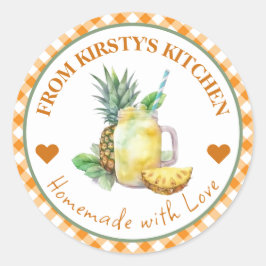 Gütesiegel für Ananas Runder Aufkleber