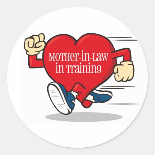 Gütesiegel für die Ausbildung der Schwiegermutter Runder Aufkleber (Vorderseite)
