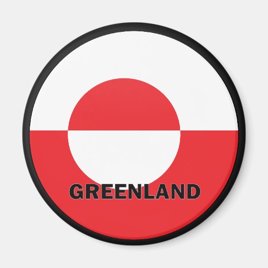 Gütesiegel für Grönland-Roundel Magnet (Vorne)