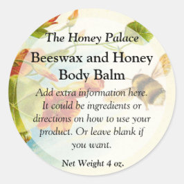 Gütesiegel für Honigbienen Runder Aufkleber