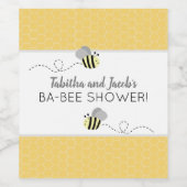 Gütesiegel für Hummeln / Graue und gelbe Bienen Weinetikett (Einzelnes Label)