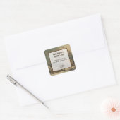 Gütesiegel für männliche Vintage Granatapfelölprod Quadratischer Aufkleber (Umschlag)