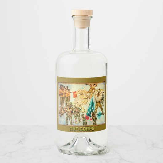 Gütesiegel für Militärkunst Alkoholflaschenetikett (Vorderseite)