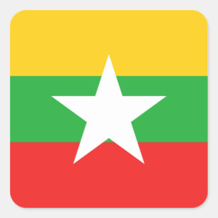 Gütesiegel für Myanmar Quadratischer Aufkleber