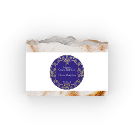 Gütesiegel für Navy und Goldfolie Runder Aufkleber