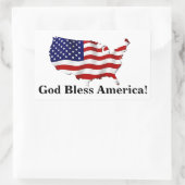 Gütesiegel "God Bless America United Staaten" Rechteckiger Aufkleber (Tasche)