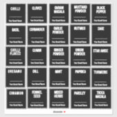 Gütesiegel Kräuter und Gewürze |Etikett für die La Aufkleber (Blatt)