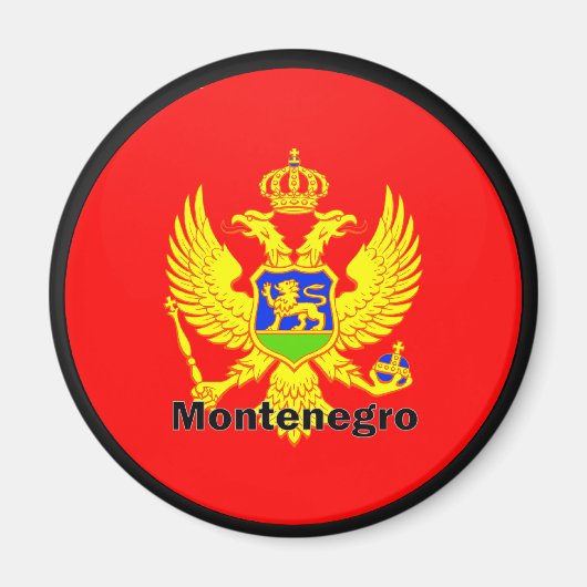 Gütesiegel Montenegro Roundel Magnet (Vorne)