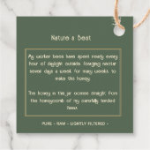 Gütesiegel "Queen Bee Honey Gold" Geschenkanhänger (Rückseite)