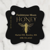 Gütesiegel "Queen Bee Honey Gold" Geschenkanhänger (Vorderseite)