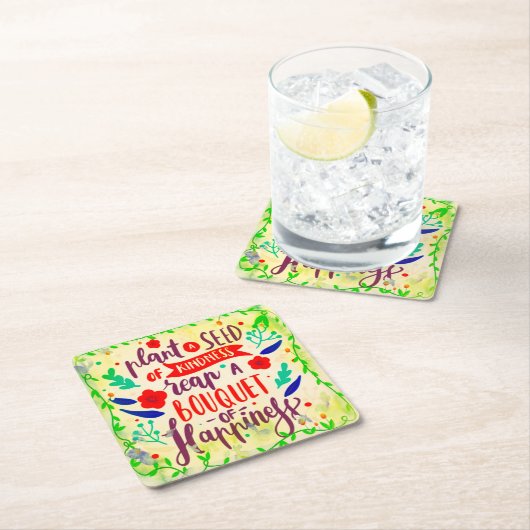 Gütesiegel Rechteckiger Pappuntersetzer (Vor Ort)