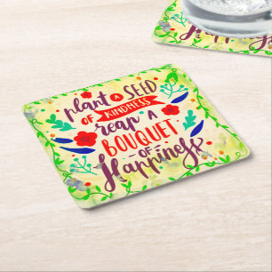 Gütesiegel Rechteckiger Pappuntersetzer