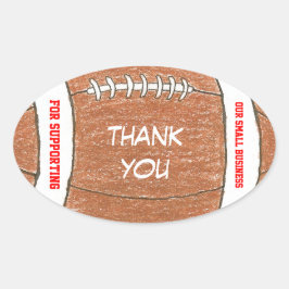 Gütezeichen für kleine Unternehmen - Fußball Ovaler Aufkleber