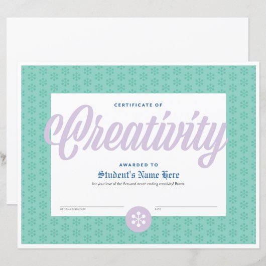 Gütezeugnis (Vorne/Hinten)