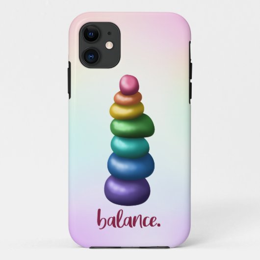 Guthaben an. Rainbow Stacking Stones Phone Case (Rückseite)