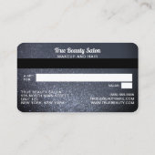 Guthabenzertifikat "Payne Gray Glitzer" Visitenkarte (Rückseite)