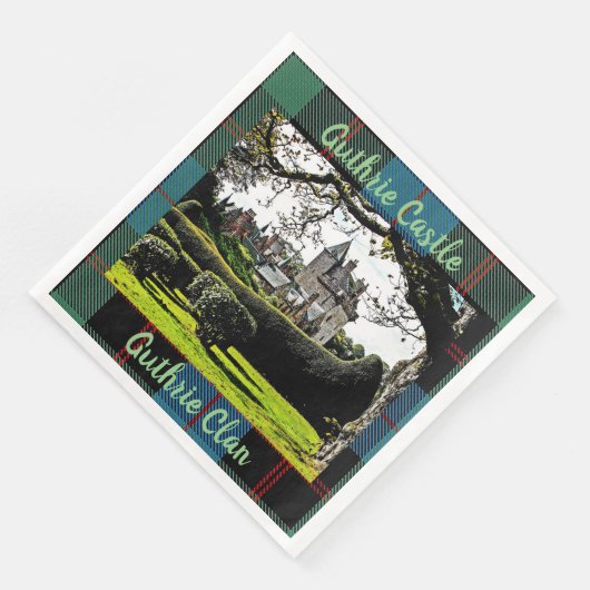 Guthrie Castle-Guthrie Clan Fun Napkins in Schottl Serviette (Ecke)