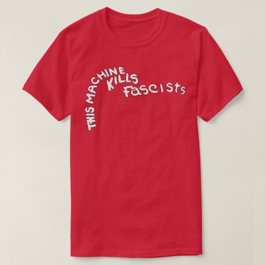 Guthrie diese Maschine tötet Faschisten-Gitarre T-Shirt (Design vorne)
