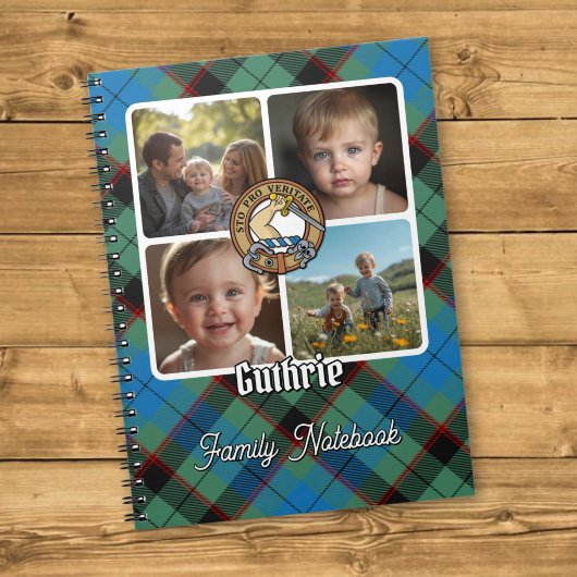 Guthrie-Familienfoto-Collage Notizblock
