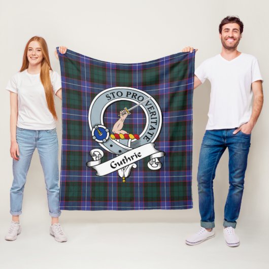 Guthrie Modern Clan Abzeichen Tartan Kariert Fleecedecke (Beispiel)