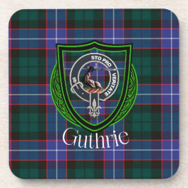 Guthrie Scottish Clan Tartan & Crest Getränkeuntersetzer