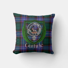 Guthrie Scottish Clan Tartan & Crest Kissen