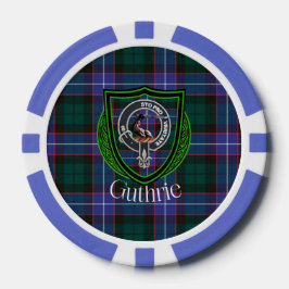 Guthrie Scottish Clan Tartan & Crest Pokerchips