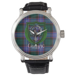 Guthrie Scottish Clan Tartan & Wappen Armbanduhr