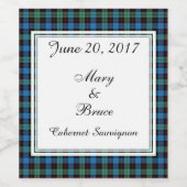 Guthrie Scottish Wedding Wine Label Weinetikett (Einzelnes Label)